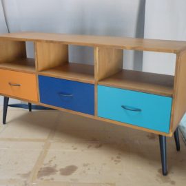 Custom Furniture Factory - Comet 3 Coloured Drawer Tv Cabinet