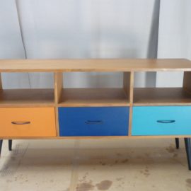 Custom Wood Furniture Wholesale - Comet 3 Coloured Drawer Tv Cabinet