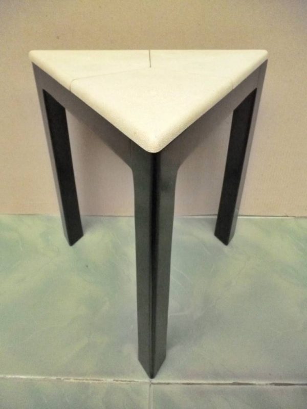 Triangle table with Shagreen top